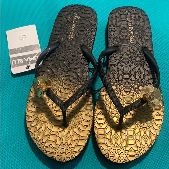 luna blu flip flops